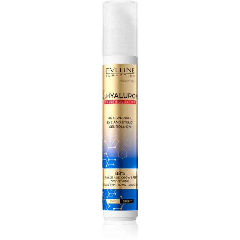 Eveline Cosmetics Bio Hyaluron 3x Retinol System hűsítő szem roll-on a ráncok és a sötét karikák ellen 15 ml