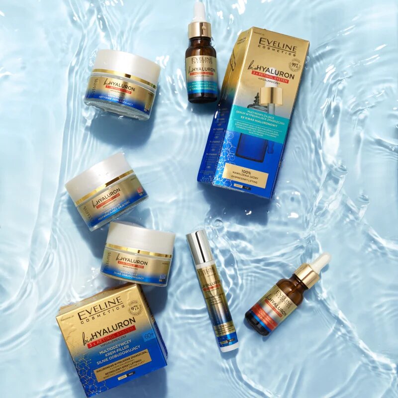 Eveline Cosmetics Bio Hyaluron 3x Retinol System megújító krém az arcbőr feszesítéséért 60+ 50 ml