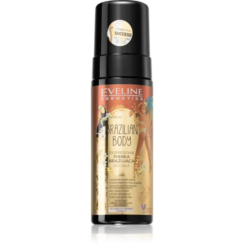 Eveline Cosmetics Brazilian Body önbarnító hab a gyors barnulásért 150 ml