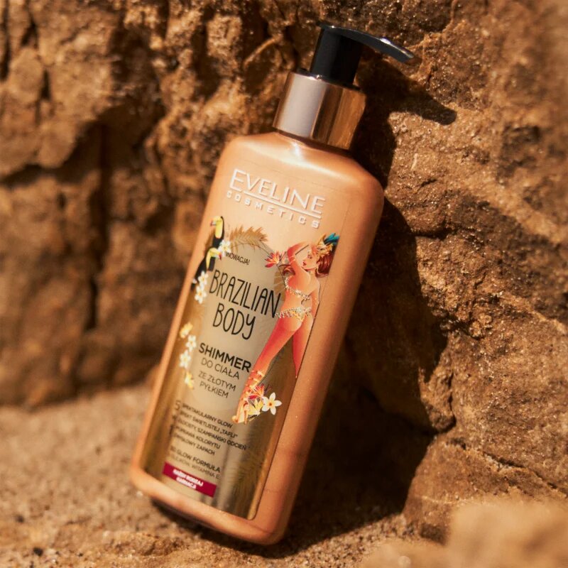 Eveline Cosmetics Brazilian Body testápoló emulzió csillámporral 150 ml