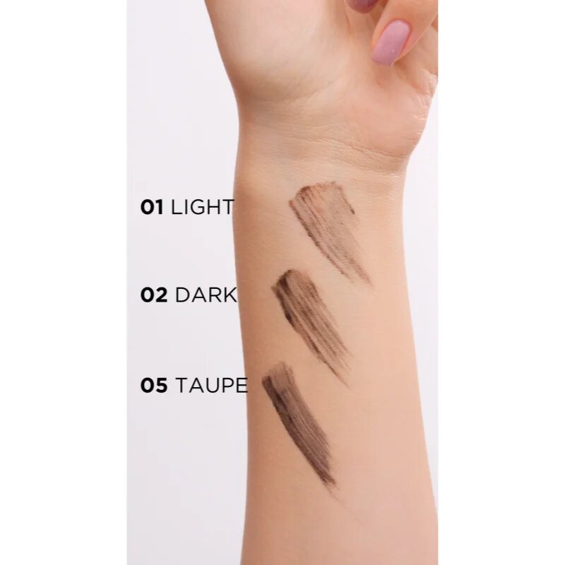 Eveline Cosmetics Brow & Go! szemöldök és szempillaspirál árnyalat 02 Dark 6 ml