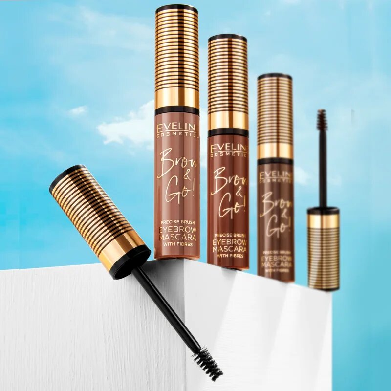 Eveline Cosmetics Brow & Go! szemöldök és szempillaspirál árnyalat 05 Taupe 6 ml
