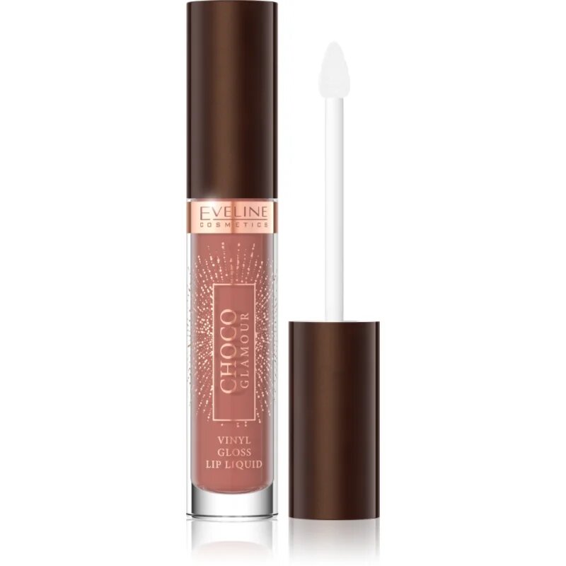 Eveline Cosmetics Choco Glamour hidratáló szájfény árnyalat 01 Ruby Chocolate 45 ml