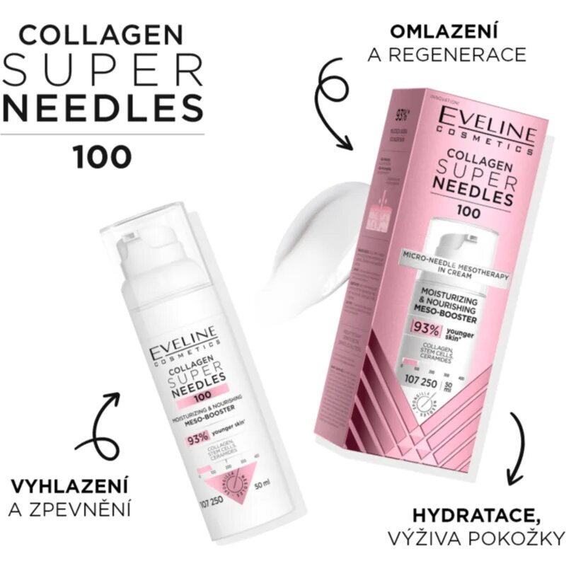 Eveline Cosmetics Collagen Super Needles 100 hidratáló és tápláló szérum 50 ml
