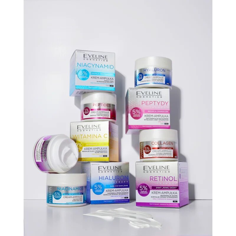Eveline Cosmetics Cream-Ampoule Collagen intenzíven tápláló krém lifting hatással 50 ml