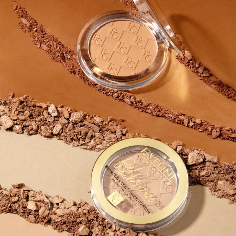 Eveline Cosmetics Feel The Bronze bronzosító és kontúrozó púder árnyalat 01 Milky Way 4 g