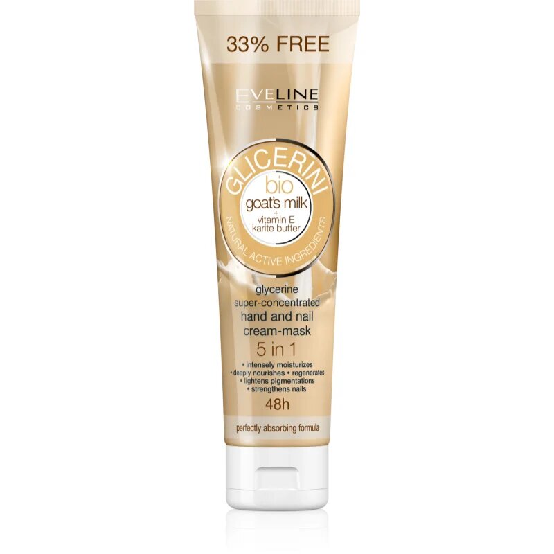 Eveline Cosmetics Glycerine kéz- és körömápoló krém kecsketejjel 100 ml