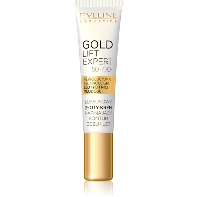 Eveline Cosmetics Gold Lift Expert kisimító krém a szem köré és a szájra 15 ml