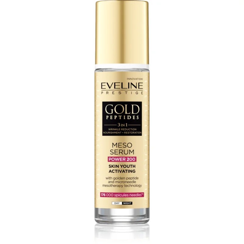 Eveline Cosmetics Gold Peptides 3 in 1 aktiváló szérum a fiatalos kinézetért 30 ml