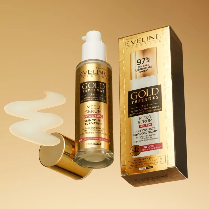 Eveline Cosmetics Gold Peptides 3 in 1 aktiváló szérum a fiatalos kinézetért 30 ml