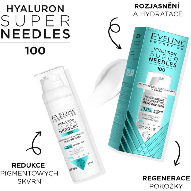 Eveline Cosmetics Hyaluron Super Needles 100 hidratáló szérum 50 ml