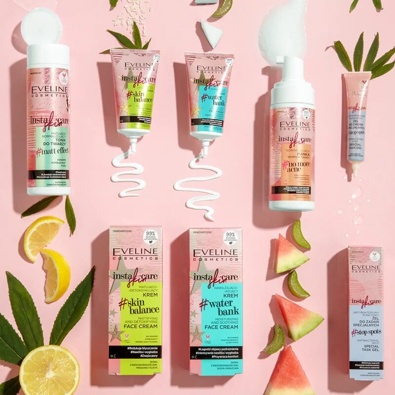 Eveline Cosmetics Insta Skin Care no more acne tisztító hab az arcra 150 ml