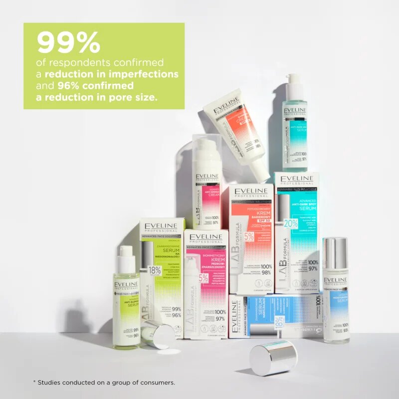 Eveline Cosmetics LAB Formula 18% Solution szérum a bőr tökéletlenségei ellen 30 ml