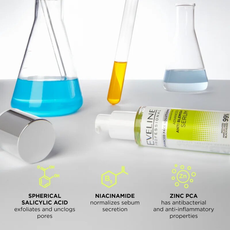 Eveline Cosmetics LAB Formula 18% Solution szérum a bőr tökéletlenségei ellen 30 ml