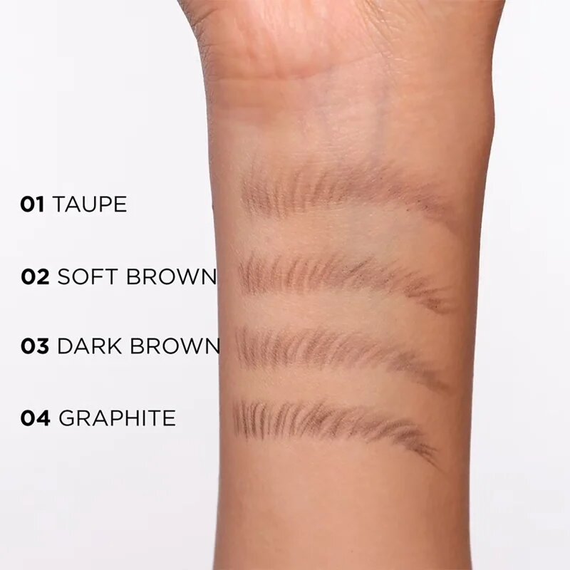 Eveline Cosmetics Micro Precise vízálló szemöldökceruza 2in1 kefével árnyalat 04 Graphite 4 g