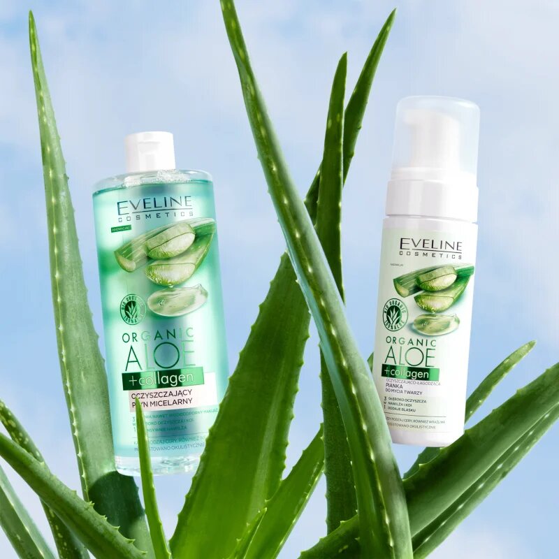 Eveline Cosmetics Organic Aloe+Collagen tisztító micellás víz 500 ml