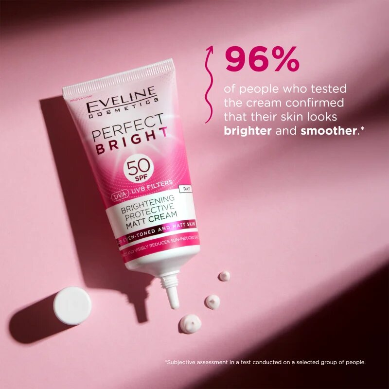 Eveline Cosmetics Perfect Bright SPF 50 védő mattító arckrém SPF 50 30 ml