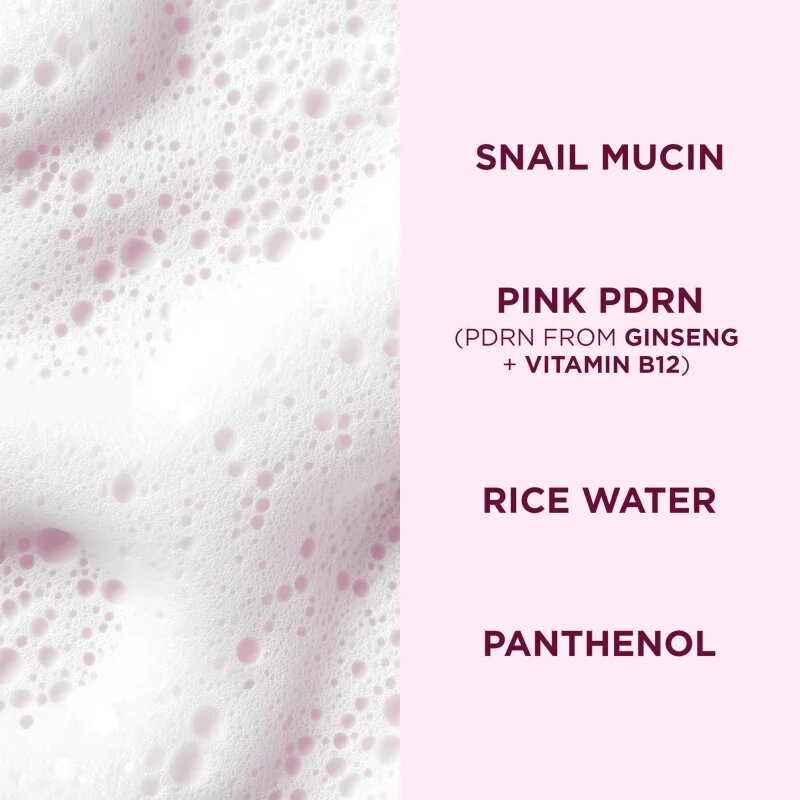 Eveline Cosmetics Pink Snail Glazed Skin Effect finoman tisztító hab az arcra 150 ml