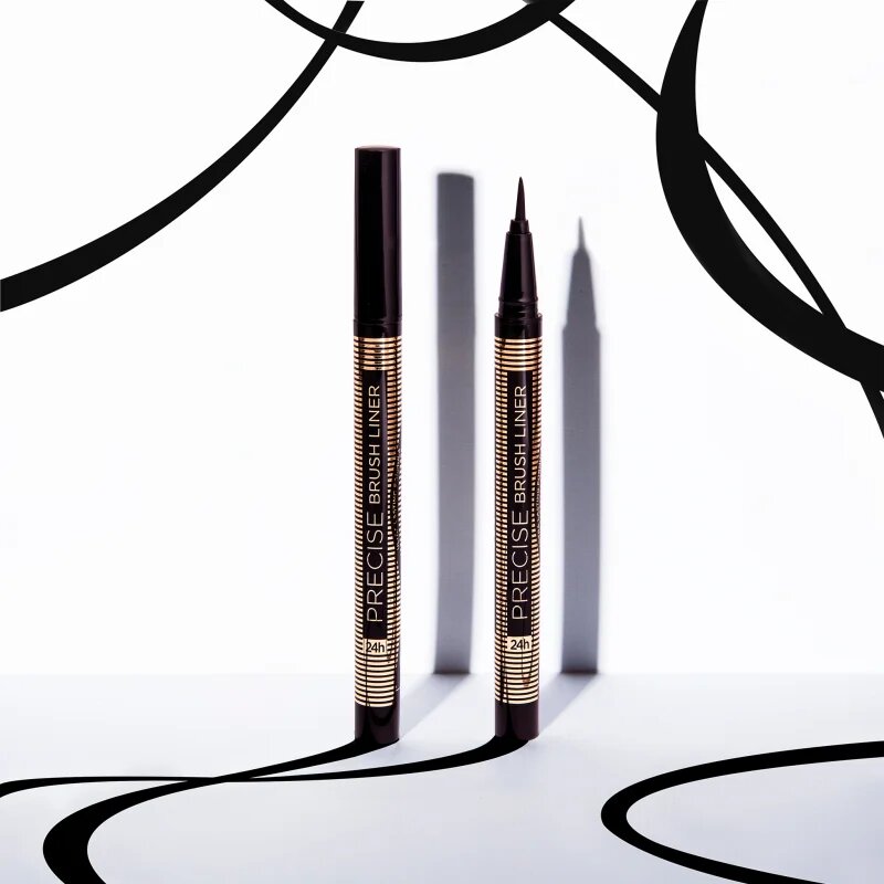 Eveline Cosmetics Precise Brush Liner ultra-fekete szemhéjtus árnyalat Black 6 ml