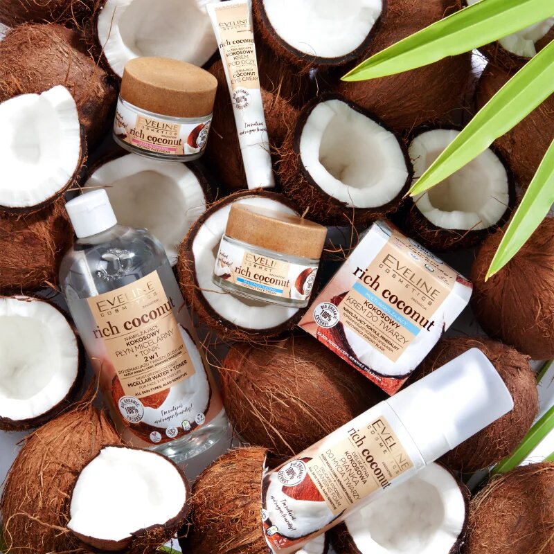 Eveline Cosmetics Rich Coconut ultra hidratáló krém Nappali és éjjeli ápolás 50 ml