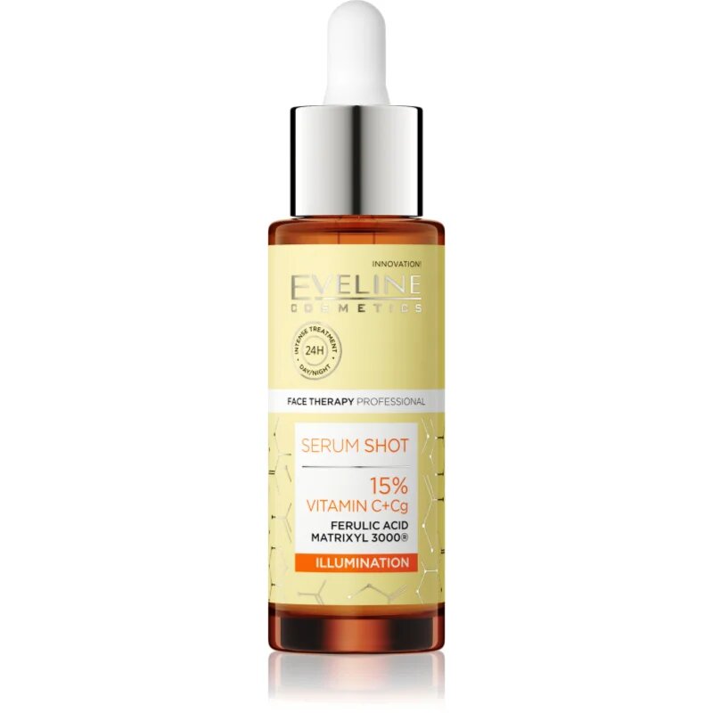 Eveline Cosmetics Serum Shot 15% Vitamin C+Cg élénkitő szérum a ráncok ellen C vitamin 30 ml