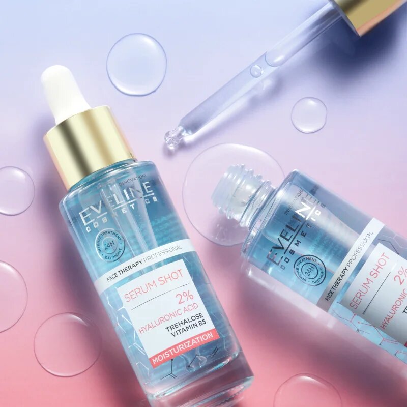 Eveline Cosmetics Serum Shot 2% Hyaluronic Acid hidratáló és tápláló szérum 30 ml