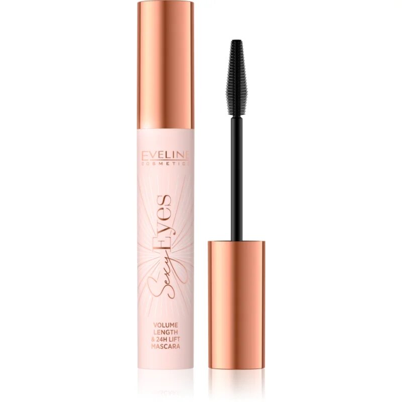Eveline Cosmetics Sexy Eyes dúsító göndörítő szempillaspirál mely szétválasztja a pillákat Black