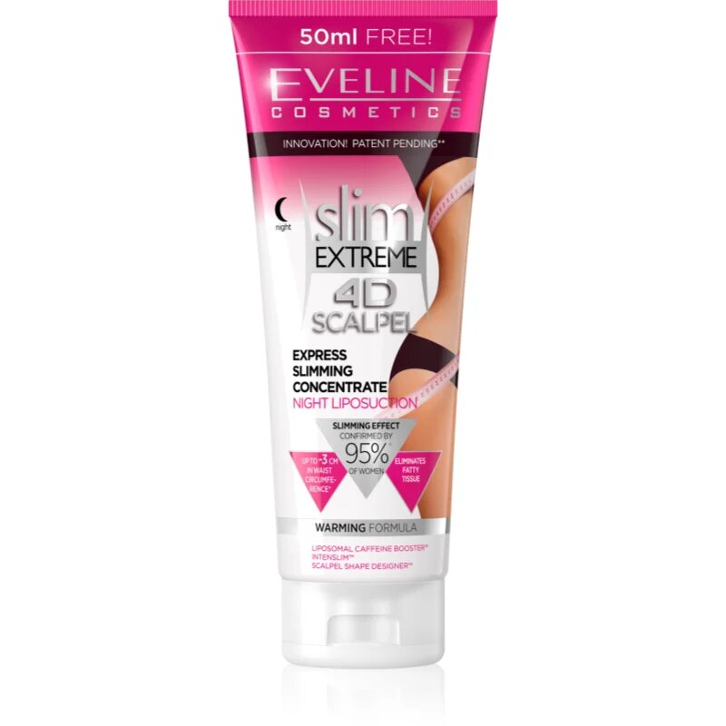 Eveline Cosmetics Slim Extreme 4D Scalpel szuperkoncentrált éjszakai szérum melegítő hatással 250 ml