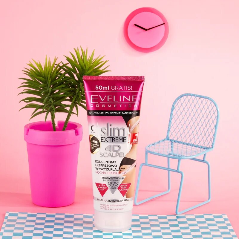 Eveline Cosmetics Slim Extreme 4D Scalpel szuperkoncentrált éjszakai szérum melegítő hatással 250 ml