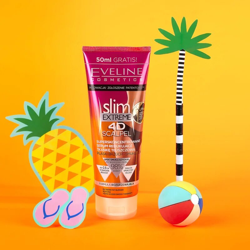 Eveline Cosmetics Slim Extreme 4D Scalpel testszérum a bőr alatti zsír csökkentésére 250 ml