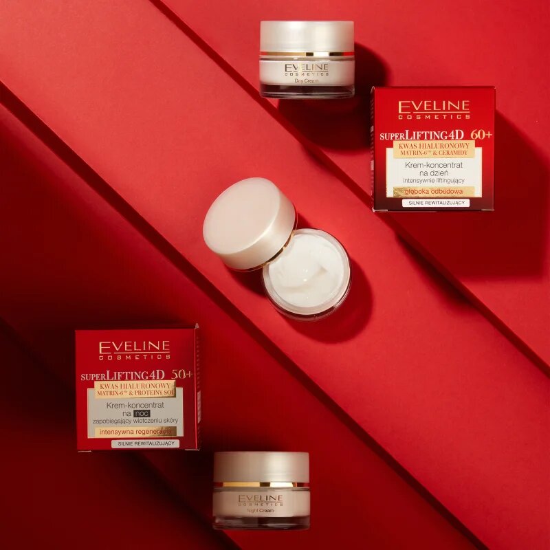 Eveline Cosmetics Super Lifting 4D Day Cream ránctalanító nappali lifting krém 60+ 50 ml