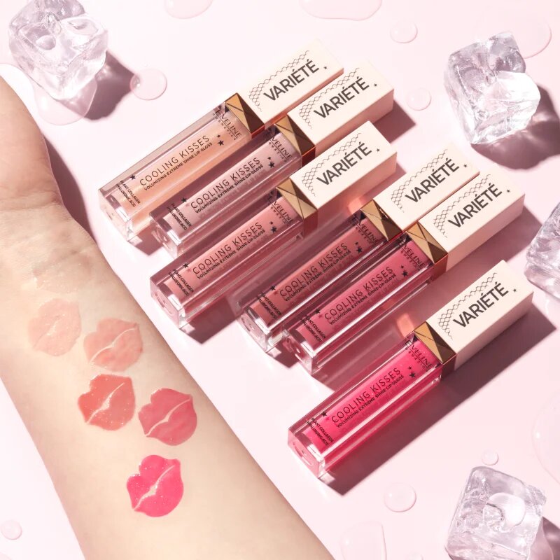 Eveline Cosmetics Variété Cooling Kisses hidratáló ajakfény hűsítő hatással árnyalat 03 Star Glow 68 ml