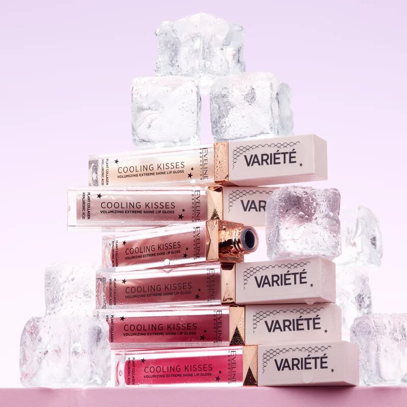 Eveline Cosmetics Variété Cooling Kisses hidratáló ajakfény hűsítő hatással árnyalat 03 Star Glow 68 ml