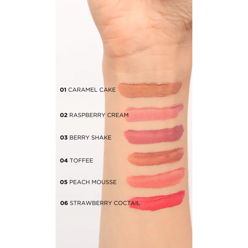Eveline Cosmetics Variété matt folyékony állagú ajakrúzs árnyalat 01 Caramel Cake 45 ml