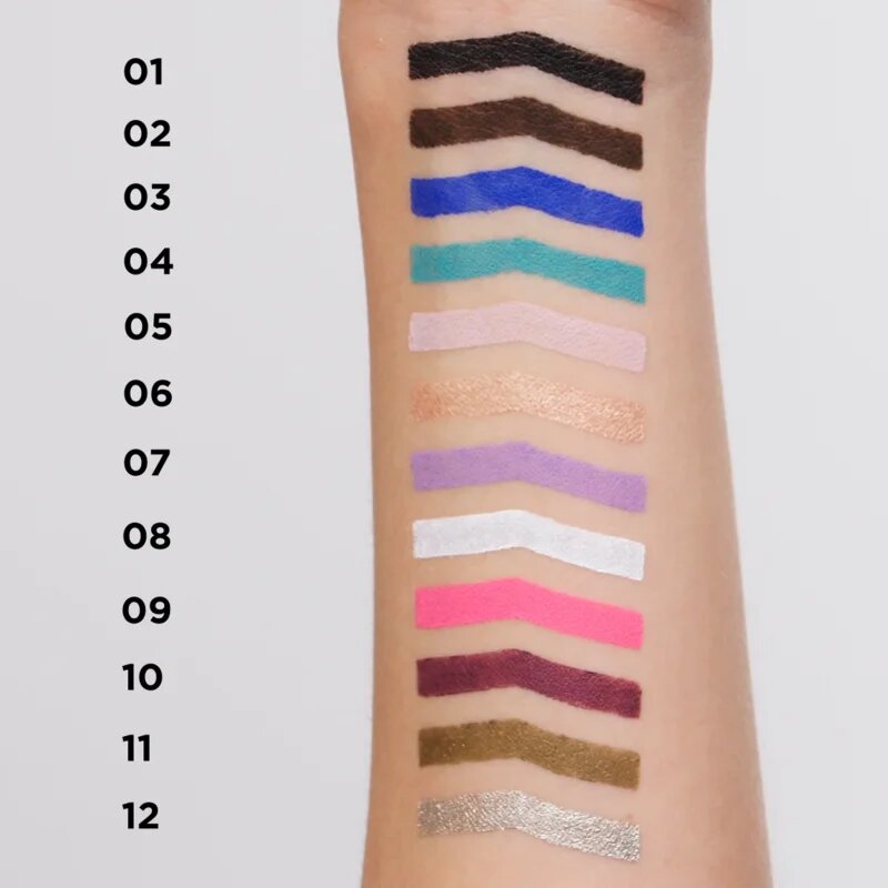 Eveline Cosmetics Variété vízálló zselés szemceruza árnyalat 01 Black 1 db