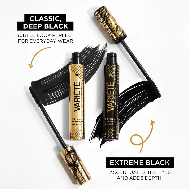 Eveline Cosmetics Veriété Lashes Show dúsító szempillaspirál árnyalat Black 10 ml