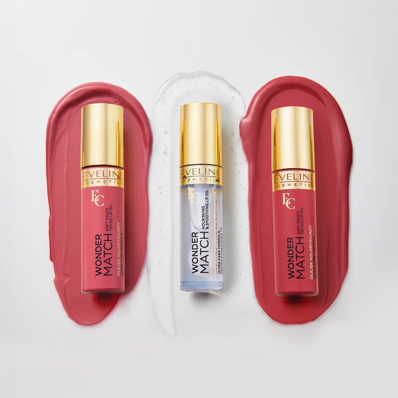 Eveline Cosmetics Wonder Match hidratáló olaj az ajkakra árnyalat 03 Strawberry Ice Cream 5 ml