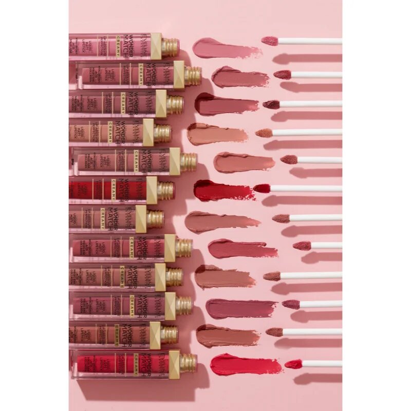 Eveline Cosmetics Wonder Match tartós matt folyékony rúzs hialuronsavval árnyalat 10 Berry Rose 6.8 ml