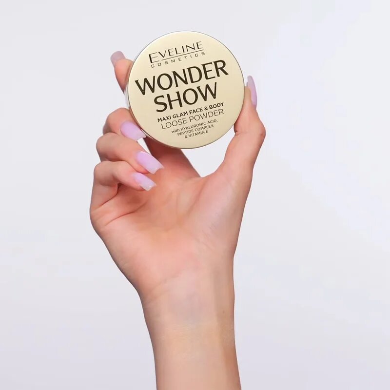 Eveline Cosmetics Wonder Show bőrvilágosító púder arcra és testre Maxi Glam 6 g