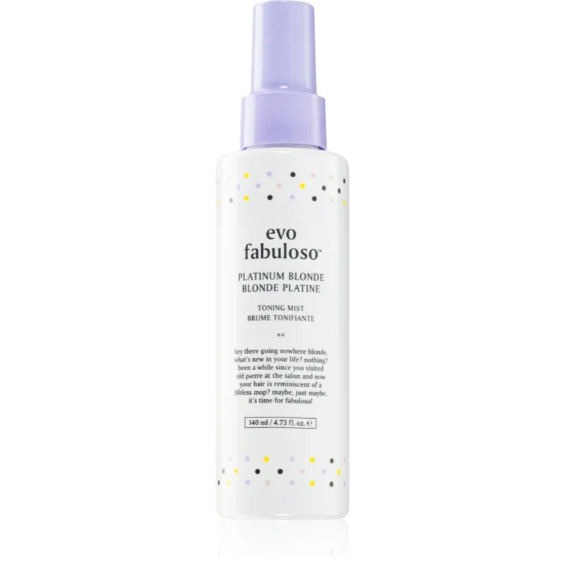 EVO Fabuloso Platinum Blonde Ton Mist haj spray semlegesíti a sárgás tónusokat 140 ml