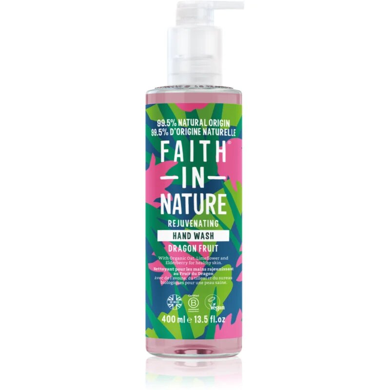 Faith In Nature Dragon Fruit természetes folyékony kézszappan revitalizáló hatású 400 ml