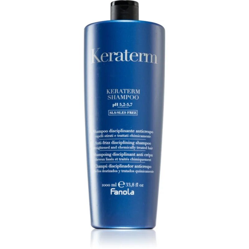 Fanola Keraterm Shampoo kisimító sampon a rakoncátlan és töredezett hajra 1000 ml