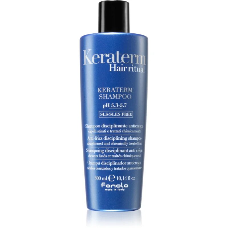 Fanola Keraterm Shampoo kisimító sampon a rakoncátlan és töredezett hajra 300 ml