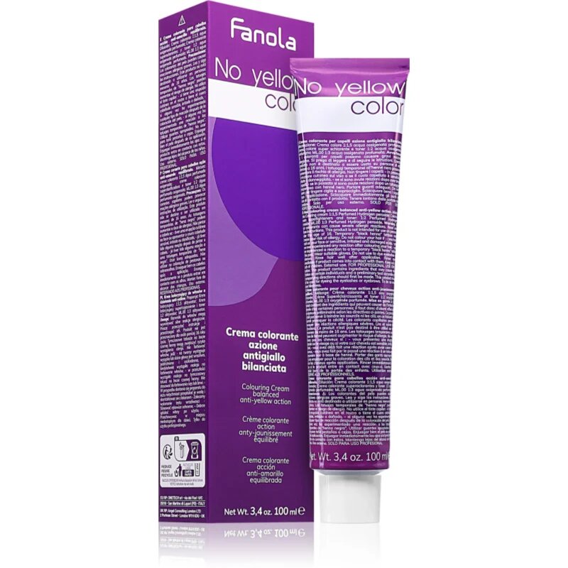 Fanola No Yellow Color hajfesték semlegesíti a sárgás tónusokat árnyalat T.ROSE 100 ml