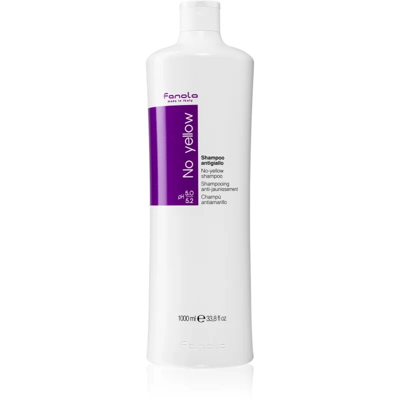 Fanola No Yellow Shampoo sampon semlegesíti a sárgás tónusokat 1000 ml