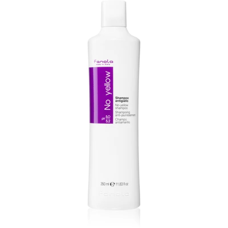 Fanola No Yellow Shampoo sampon semlegesíti a sárgás tónusokat 350 ml
