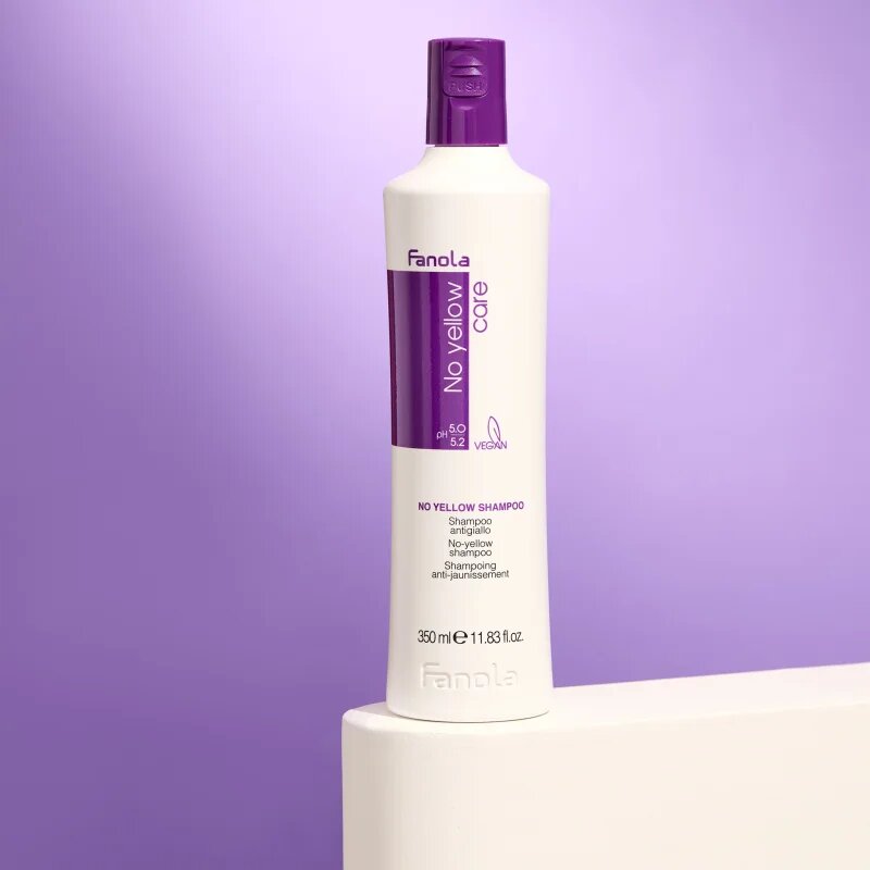 Fanola No Yellow Shampoo sampon semlegesíti a sárgás tónusokat 350 ml