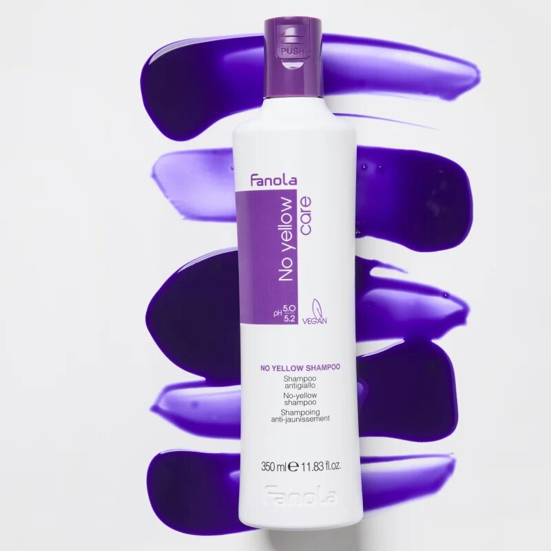 Fanola No Yellow Shampoo sampon semlegesíti a sárgás tónusokat 350 ml