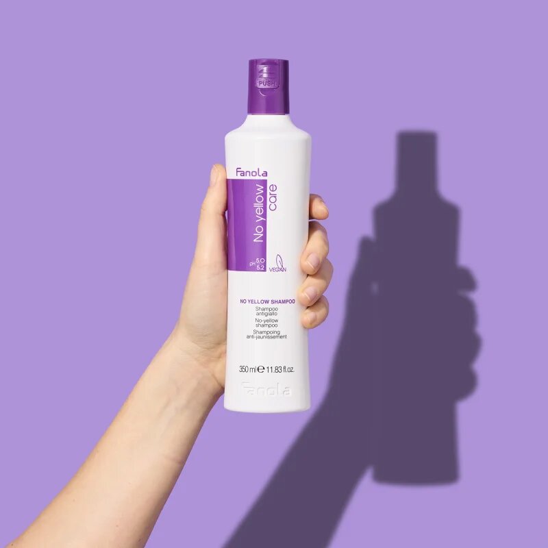 Fanola No Yellow Shampoo sampon semlegesíti a sárgás tónusokat 350 ml