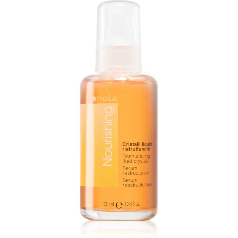 Fanola Nourishing Restructuring Liquid Crystals olajos szérum száraz és sérült hajra 100 ml